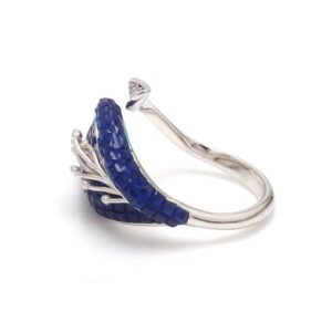 Nirelle Blue Bouquet Sterling Silver Ring – Elegant Floral Design