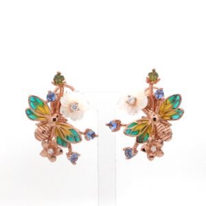 Nirelle Bee Bouquet Studs – Charming Silver Jewellery with Nature-Inspired Design