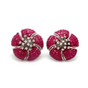 Radiant Red Blooms – Signature Earrings by Nirelle