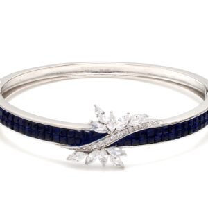 Nirelle Midnight Petal Kada – Elegant Floral Wristpiece