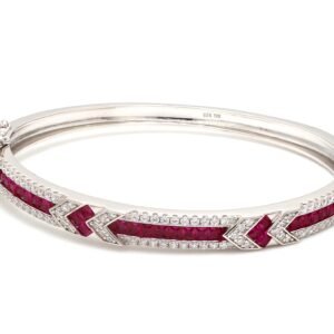 Nirelle Rouge Zigzag Kada – Contemporary Elegant Wristpiece